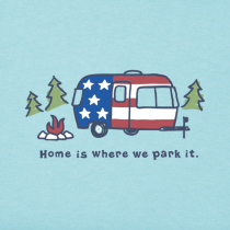 Life is Good Men's Americana Camper Crusher Tee M