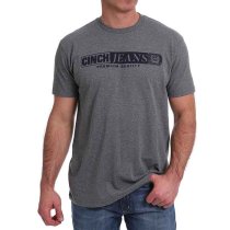 Cinch Heathered Gray Tee L