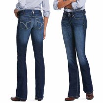 Ariat REAL Mid Rise Blue Diamond Boot Cut Jeans PLUS Size