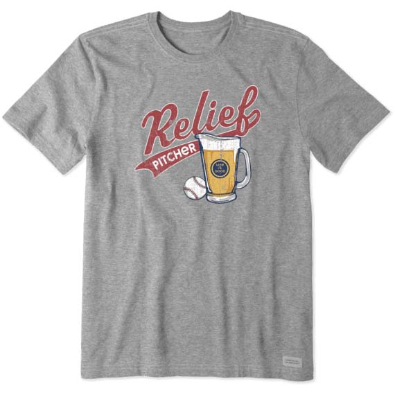 Life Is Good Men's Relief Pitcher Crusher Tee M