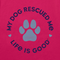 Life is Good Rescue Hearts V-neck Tee M