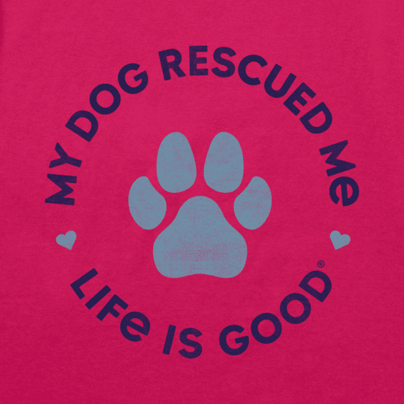 Life is Good Rescue Hearts V-neck Tee M