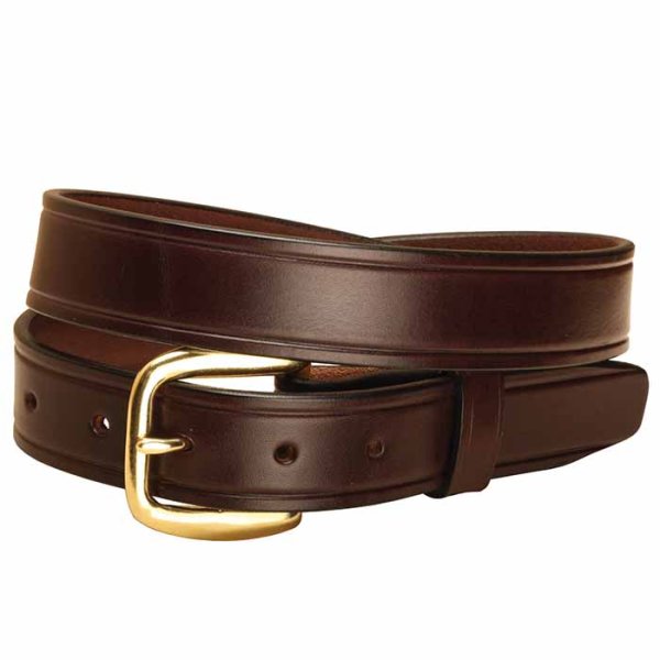 Tory Leather 1 1/4 Inch Creased Belt