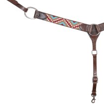 Cashel Breast Collar in Beaded Chocolate Tan