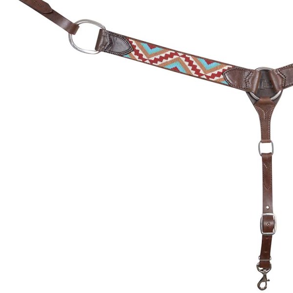 Cashel Breast Collar in Beaded Chocolate Tan