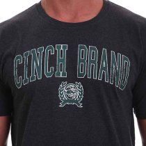 Cinch Heathered Black Men's Logo Tee L