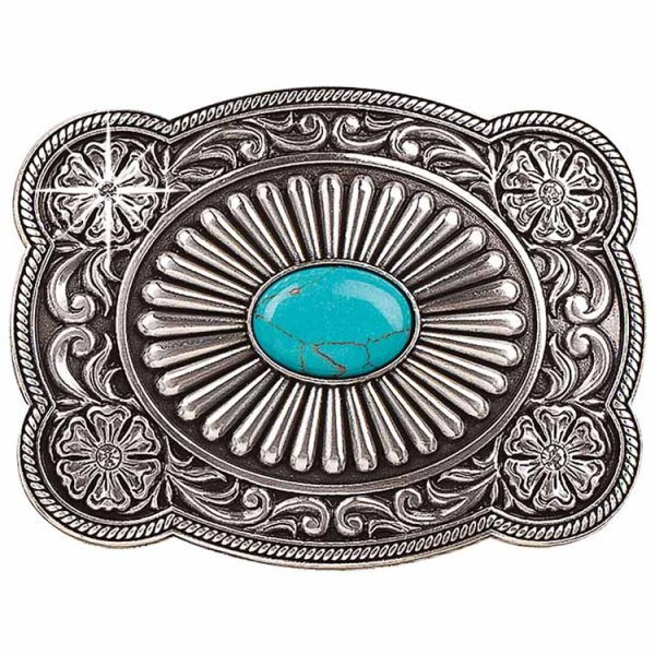 Blazin Roxx Turquoise Stone Fanned Buckle