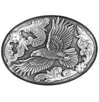Nocona Mens Oval Eagle Buckle