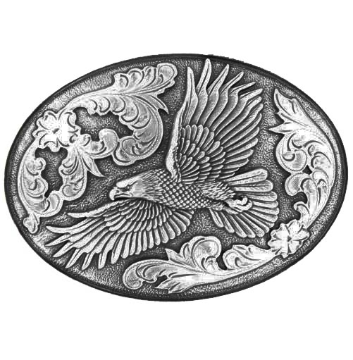 Nocona Mens Oval Eagle Buckle