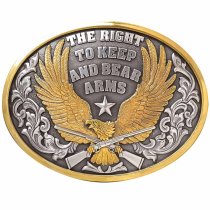 Nocona Mens Oval Bear Arms Buckle
