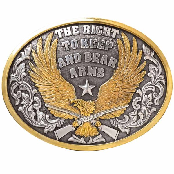 Nocona Mens Oval Bear Arms Buckle