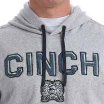 Cinch Logo Heather Gray Men's Hoodie S