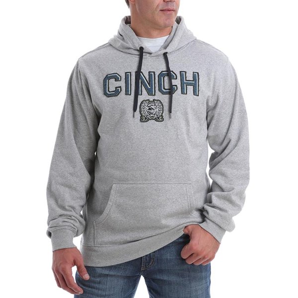 Cinch Logo Heather Gray Men's Hoodie S
