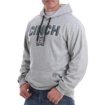 Cinch Logo Heather Gray Men's Hoodie S