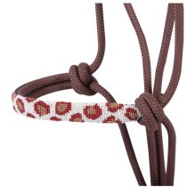 Cashel Beaded Rope Halter Brown Cheetah