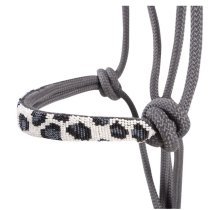 Cashel Beaded Rope Halter Gray Cheetah