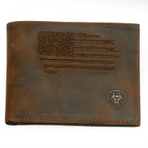Ariat Bi-fold Wallet with USA Flag