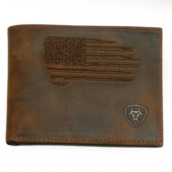 Ariat Bi-fold Wallet with USA Flag