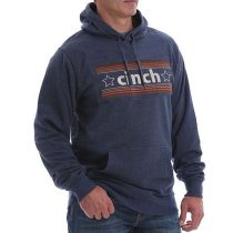 Cinch Men's Heather Navy Logo Hoodie L