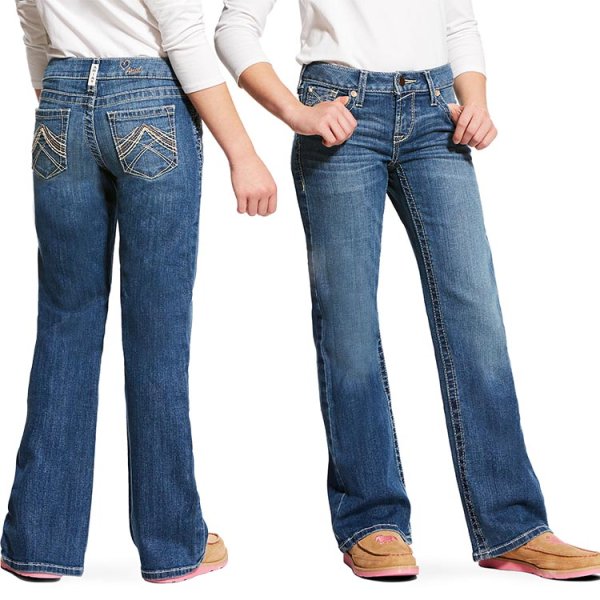 Ariat Girls REAL Boot Cut Jeans Whipstitch