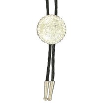 Western Engraved Oval Bolo Tie