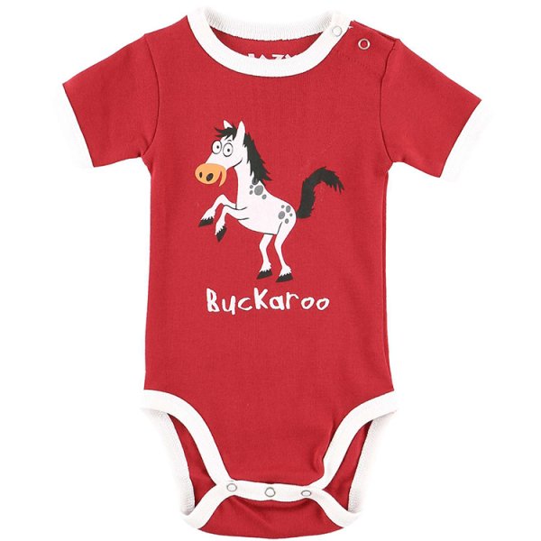 Lazy One Buckaroo Horse Infant Creeper Onesie