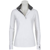 RJ Classics Rebecca White Show Shirt with Paw Print M