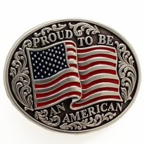 Nocona Proud To Be An American Buckle - Small