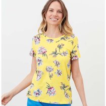 Joules Carley Lemon Floral Womens T-Shirt 14