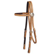 Tory Leather Headstalls with 3 Piece Buckle Set