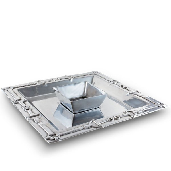 Equestrian Chip and Dip Plate and Bowl