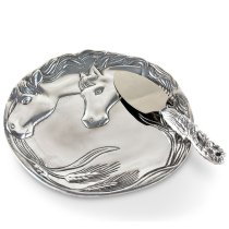 Horse with Wheat Plate with Server