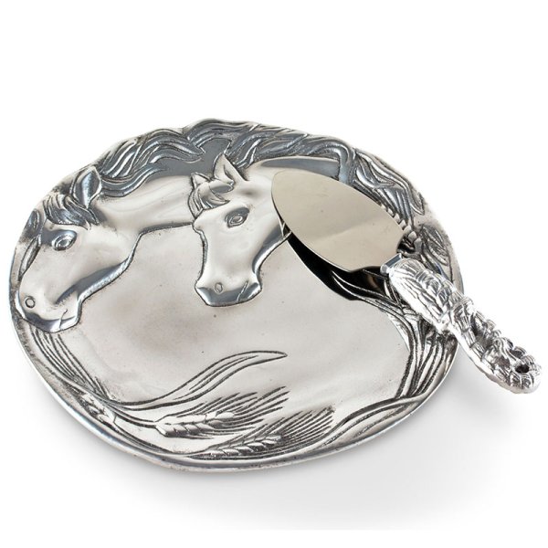 Horse with Wheat Plate with Server