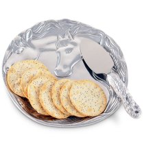 Horse with Wheat Plate with Server