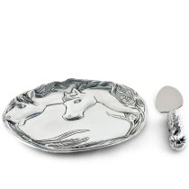 Horse with Wheat Plate with Server