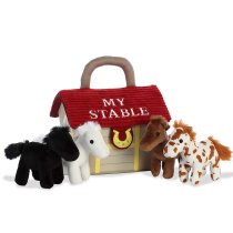 My Horse Stable Plush Playset for Babies