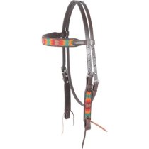 Cashel Headstall in Beaded Santa Fe