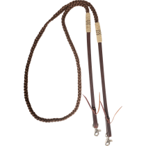 Cashel Adjustable Flat Braid Rein with Rawhide