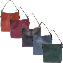 Joy Susan Classic Hobo Bags with Silver Buckle Mulberry