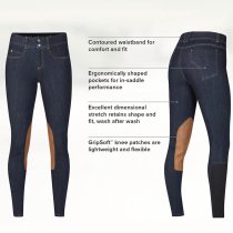 Kerrits Stretch Denim Knee Patch Breeches