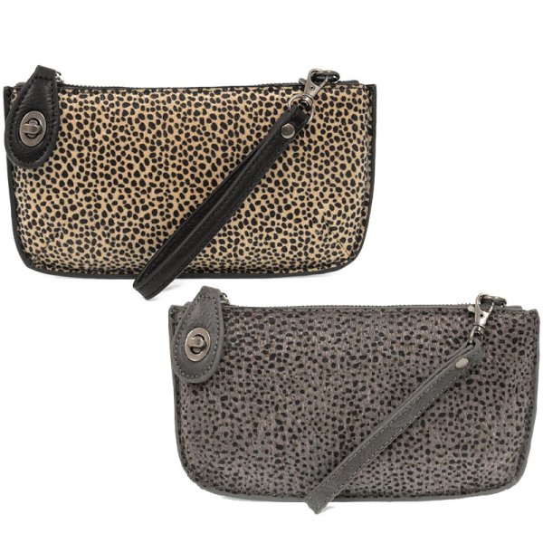 Joy Susan Faux Cheetah Mini Crossbody Wristlet Clutch