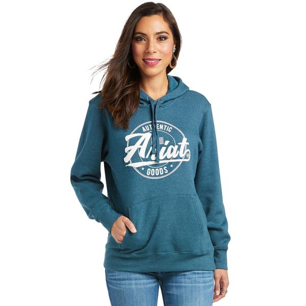Ariat REAL Graphic Logo Hooded Sweatshirt XS