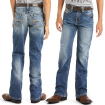 Ariat B4 Longspur Relaxed Boot Cut Boys Jeans 16R