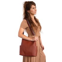 Joy Susan Kayleigh Bucket Bag with Side Pockets