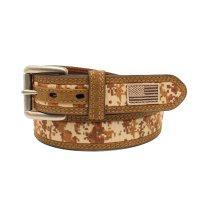 Ariat Brown Camo USA Flag Belt