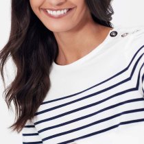 Joules Seacombe Button Shoulder Breton Top 6