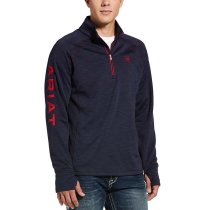 Ariat Team Logo Fleece Quarter Zip for Men