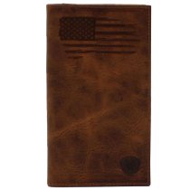 Ariat Rodeo Distressed Stitch USA Flag Shield Logo