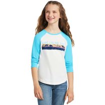 Ariat Girl's Long Live The West Baseball Tee