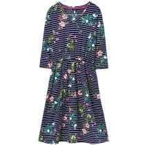 Joules Jade Print V Neck Bee Jersey Dress